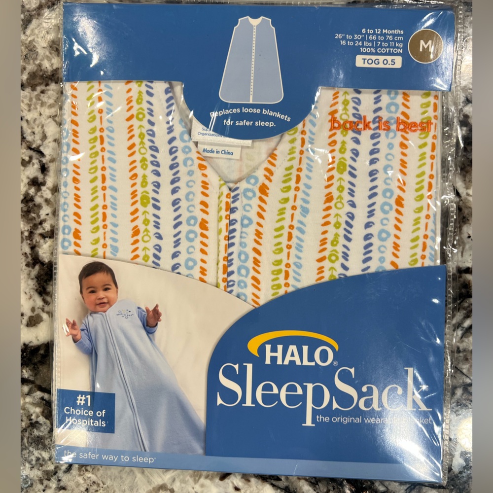 Halo SleepSack Blue and Orange Kids Pajamas
